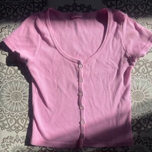 PacSun Pink Button Down Shirt